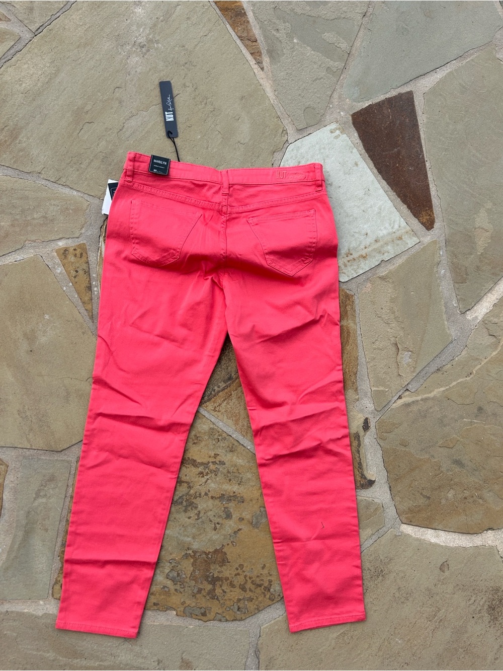 Marilyn Ankle Skinny KUT From The Kloth women’s Coral Slim Stretch Jeans